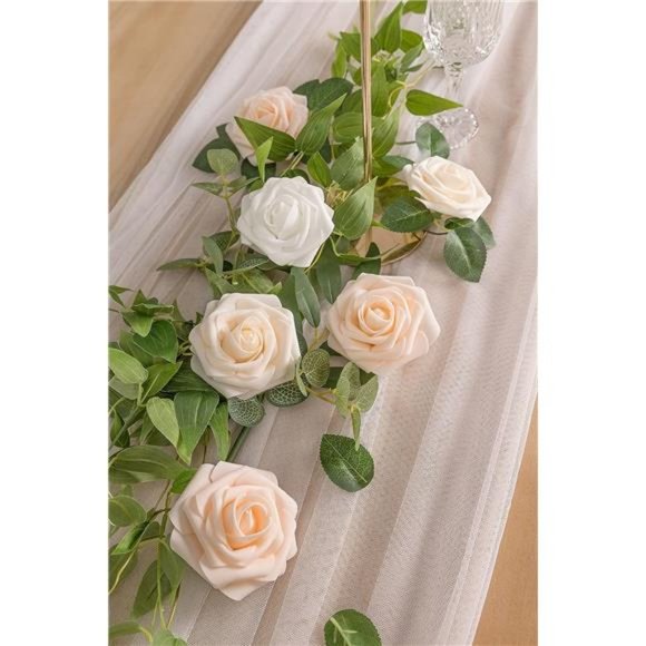 Artificial Flowers, 25Pcs Fake Rose Flowers Perfect for DIY Wedding Bouquets - Picture 6 of 6